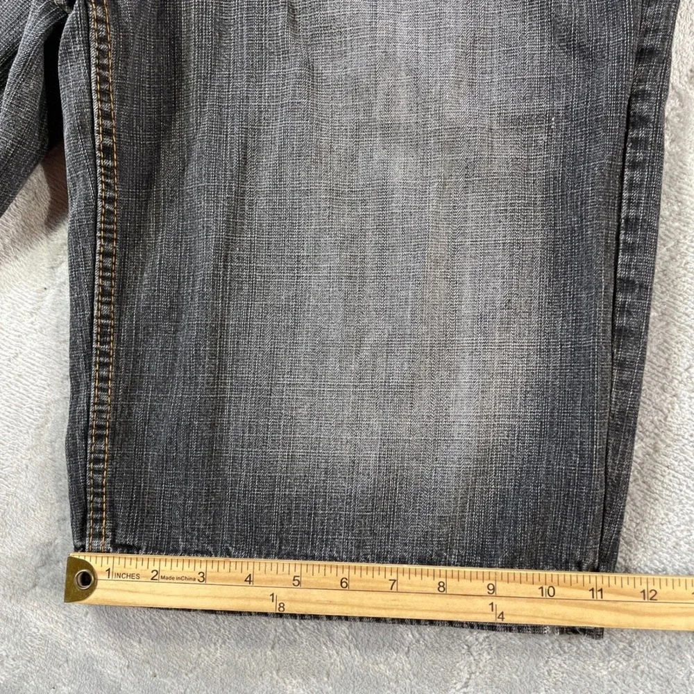 Vintage Stylo DNM Engineering Denim Shorts Mens 32 Black Gray Distressed 90s Y2K - Picture 6 of 7